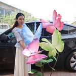 décoration événement papillon bleu rose vert réaliste détails fins tringle support anniversaire mariage fête