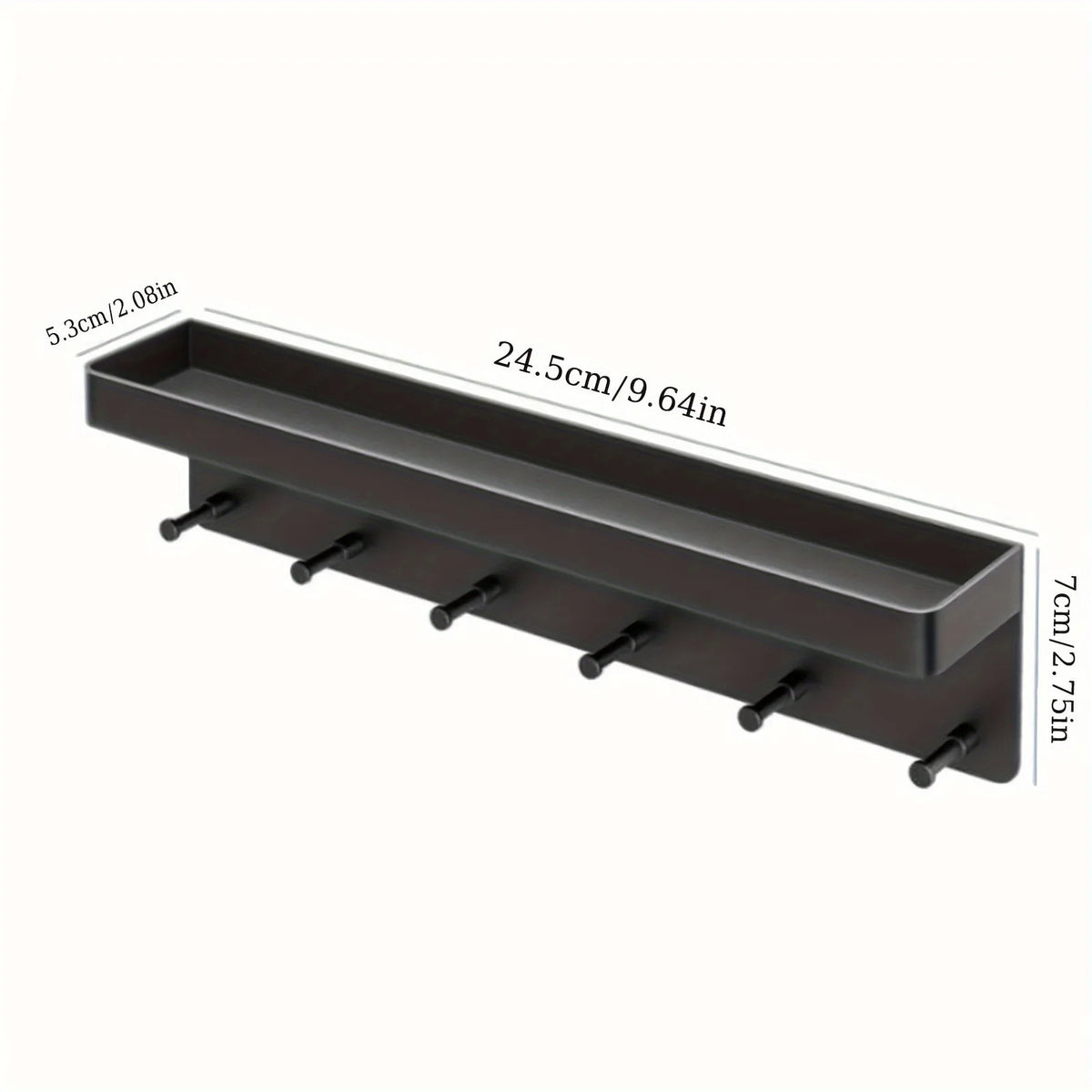 porte clés mural adhésif noir blanc moderne porte carte porte verres