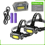 lampe frontale led rechargeable usb course pêche bande élastique aimant fort