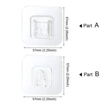 organisateur mural transparent adhésif support moderne cuisine salle bain multiple utilisation paires rectangles