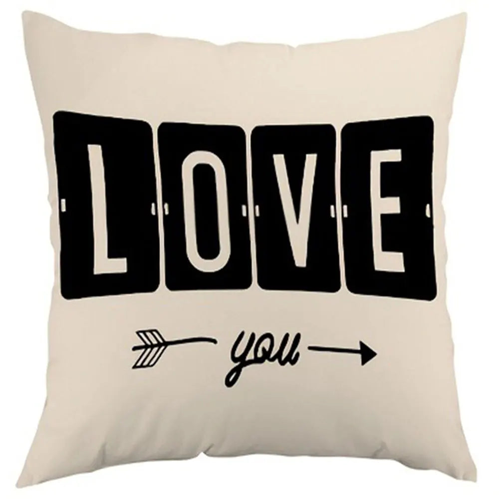 housse coussin polyester motif géométrique moderne beige noir lit salon voiture