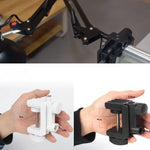 support lampe fixe bord table noir blanc industriel serrage vis adjustable