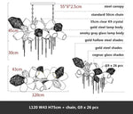 Suspension lumineuse moderne dorée transparente nid d'abeille 90 260V 2000 82000 lumens
