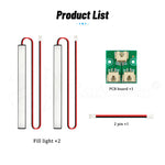 lumière led double blanc rouge aimantée moderne fonctionnelle 431.5mm 182.7mm 17.6mm