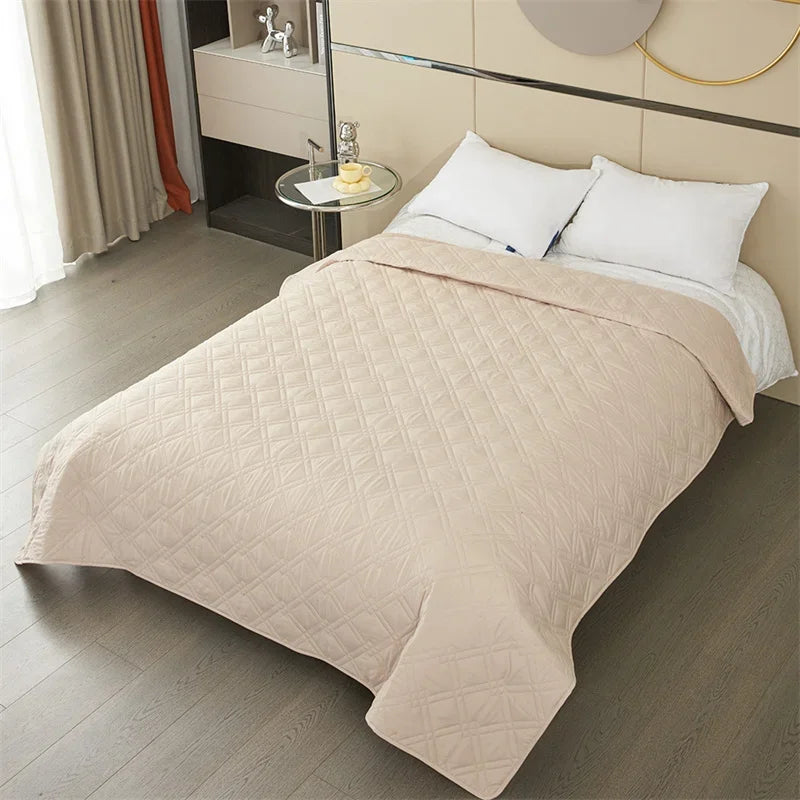 protège lit imperméable anti dérapant gris motif géométrique moderne tapis pliant lit polyester qualité
