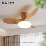 ventilateur moderne lumière led télécommande bois naturel moderne