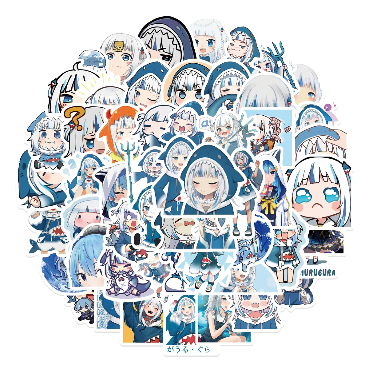 stickers autocollants animaux dessin animé personnages expressions faciles utilisation étanches 50pièces