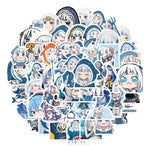 stickers autocollants animaux dessin animé personnages expressions faciles utilisation étanches 50pièces