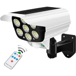 projecteur solaire motion sensor fausse caméra sécurité lampe rue moderne télécommande led blanc ip65