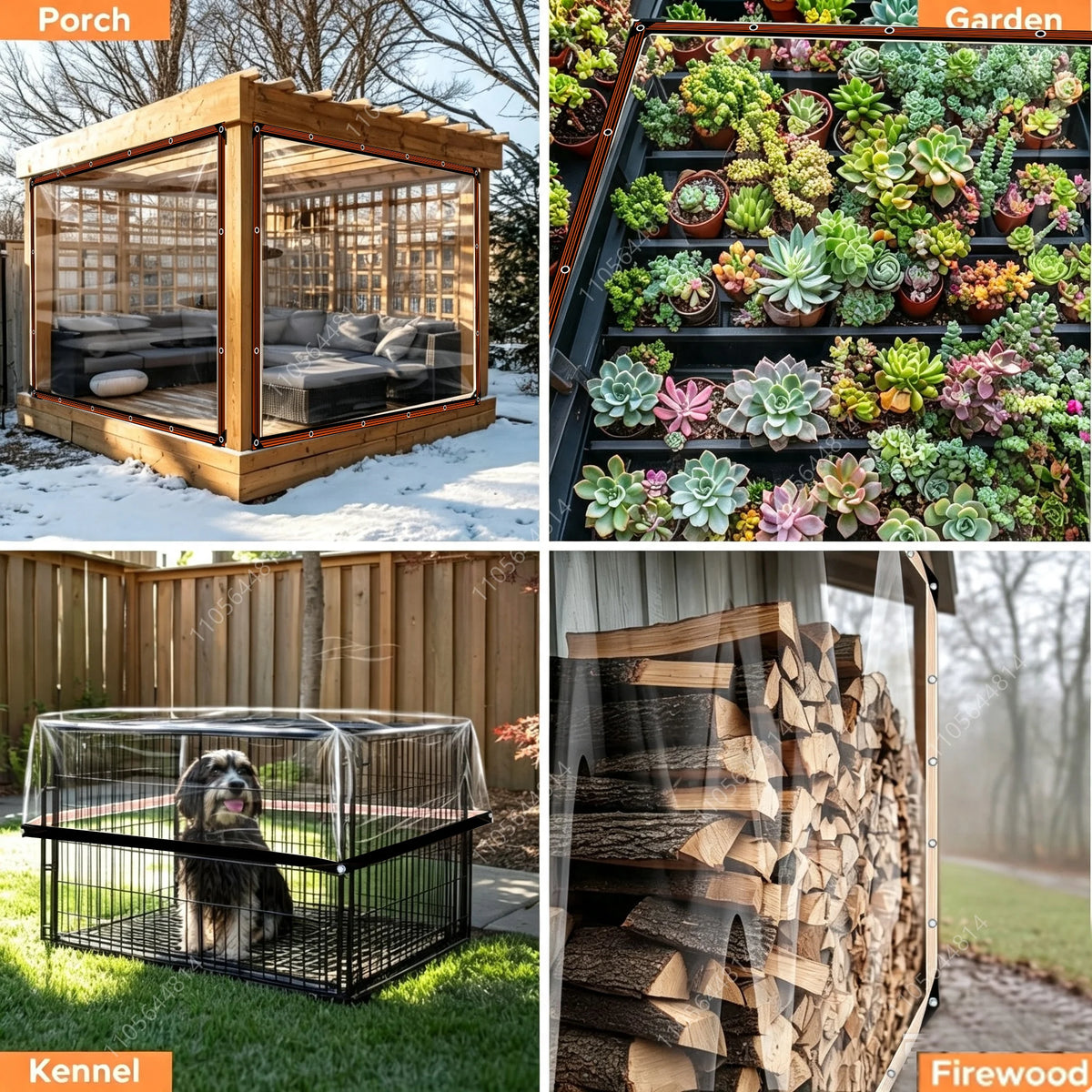 rideau translucide anti pluie anti uv transparent moderne balcon jardin 200x200cm 400x600cm