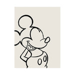 Affiche Mickey Mouse minimaliste citation salle bains toile sans cadre moderneDecorationBain