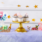support gâteaux moderne bleu clair rose pâle blanc doré 10 12 pouces