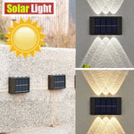 lampes murales solaires led modernes ip66 imperméablesextérieur minimalistes