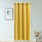 rideau porte uni opaque moderne beige noir vert foncé jaune polyester