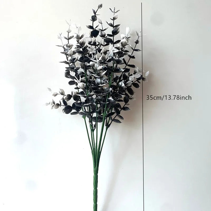 bouquet artificiel feuilles noires modernes décoration intérieure halloween minimalisteextérieurcoration événementiel