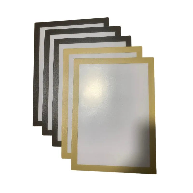 cadres photo modernes adhésifs transparents noir doré argenté pack cadres différents minimalistes photos sans
