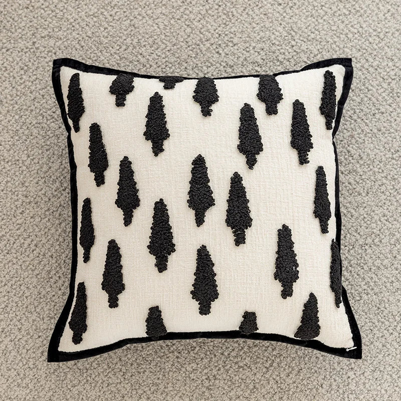 coussin carré 45x45cm coussin 30x50cm housse amovible lavable bohème motif géométrique polyester coton moderne
