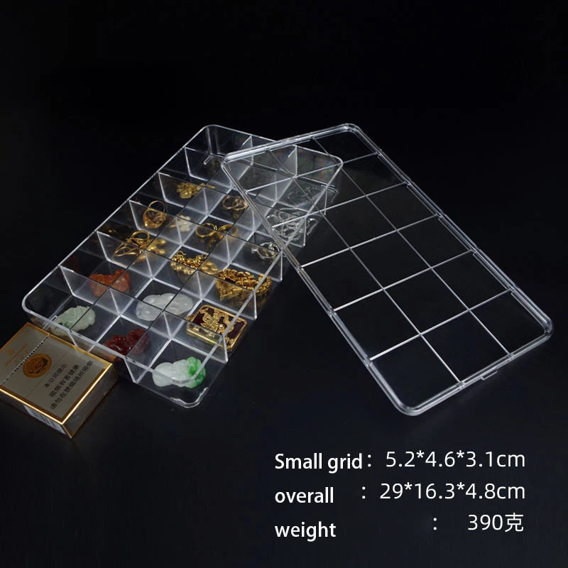 boîtes rangement bijoux transparentes modernes réutilisables pliables compartimentées petites artisanat objets