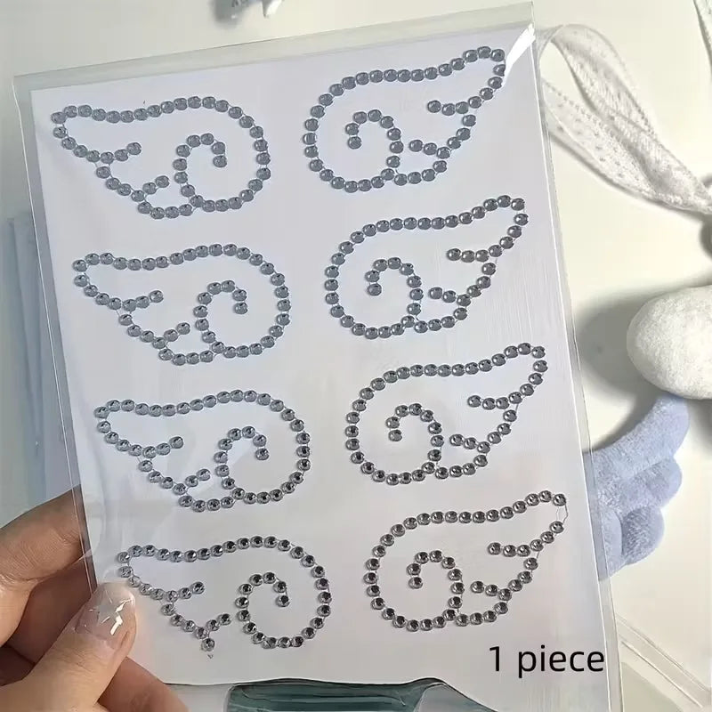 autocollants ailes gris métallisé adhésifs décoration gâteau cadeau élégantes spirales opaques artisanat bijoux