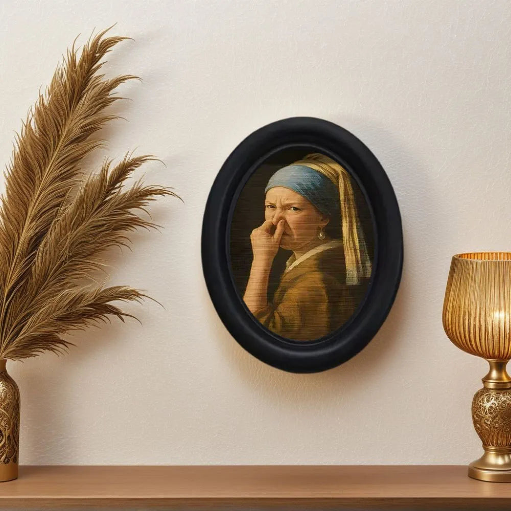 décoration murale classique cadre noir peinture reproduit ancien chambre erotique miniature