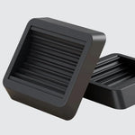 protège roulettes chaise noires rayures horizontales adhésif moderne kit antidérapant sols bois dur
