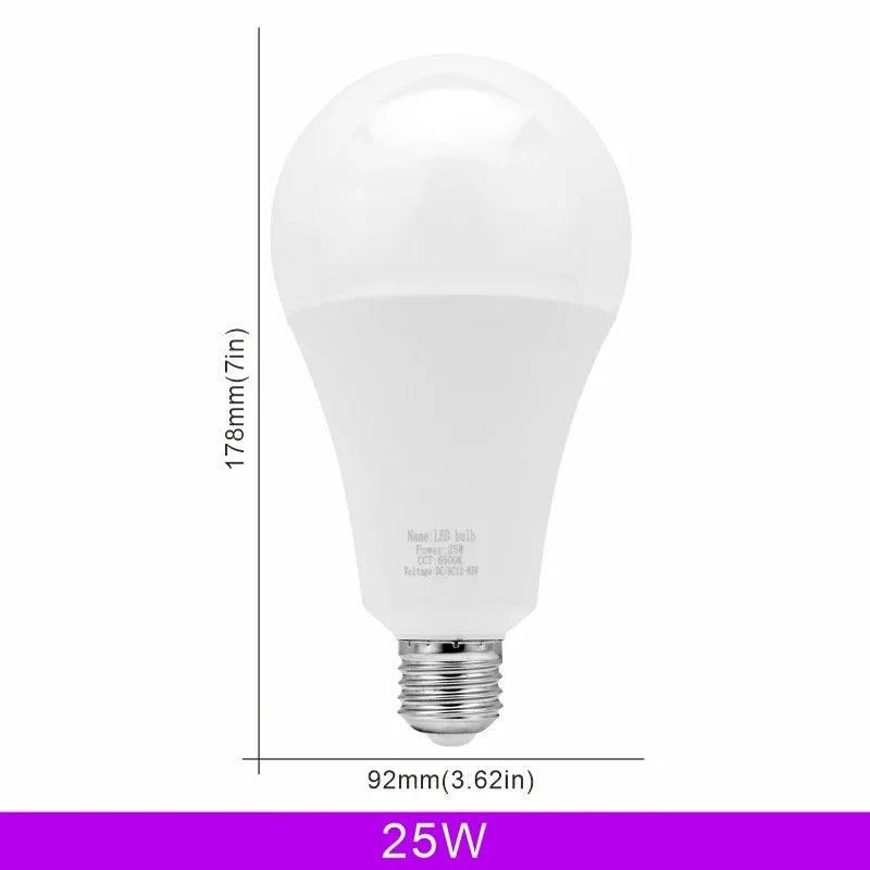 ampoule led e27 basse tension 12v 85v blanc froid chaud décoration salon moderne