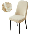 housse chaise extensible jacquard gris moderne fauteuil salle manger banquet