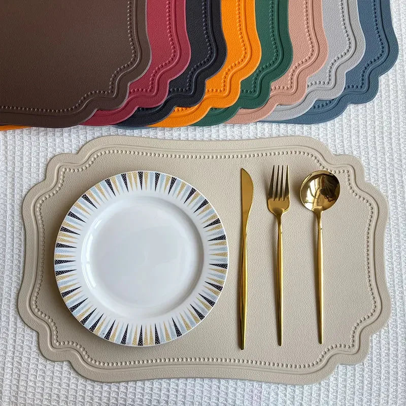 tapis table beige vert foncé orange noir bleu rondelles corde naturelle classique moderne respectueux