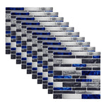 autocollants muraux marbre bleu gris blanc modernes 10 pièces 10cm 10cm imperméables self adhésifs
