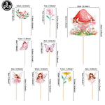 décorations gâteau cupcakes fées papillons fleurs mariage anniversaire baptême révélation sexe MADAM FAIRY PARTY