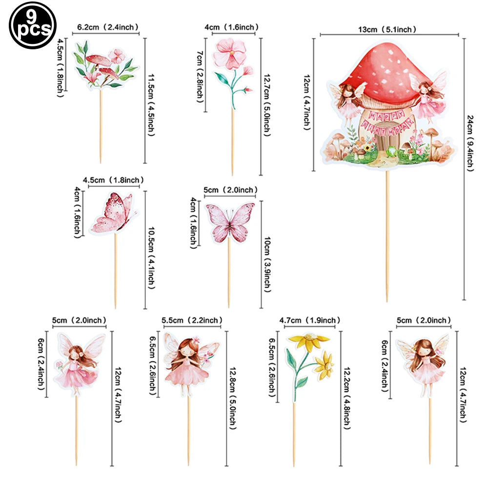décorations gâteau cupcakes fées papillons fleurs mariage anniversaire baptême révélation sexe MADAM FAIRY PARTY