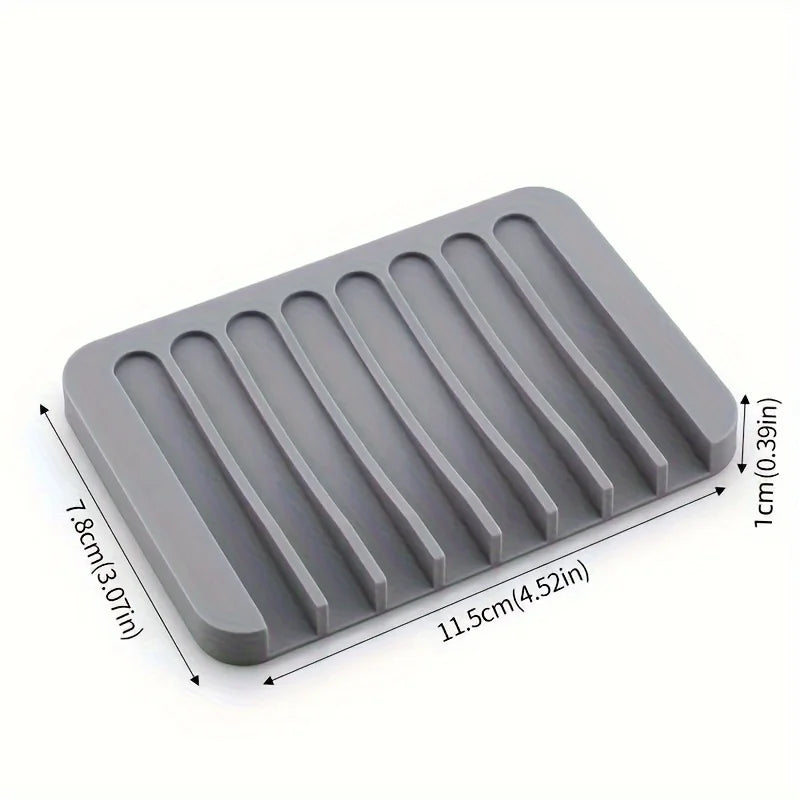 porte savon silicone blanc noir gris moderne drainage rayures texturé opalescent minimaliste