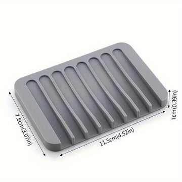 porte savon silicone blanc noir gris moderne drainage rayures texturé opalescent minimaliste