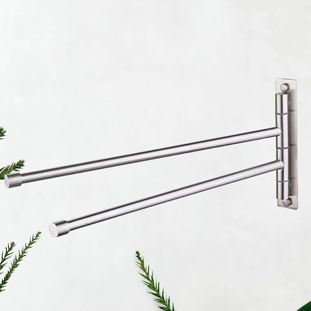 porte serviettes pliables acier inoxydable moderne vis fixations murales salle bain cuisine.storage hanger rack