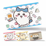 autocollants carte credit dessin anime kawaii motifs alimentaires bordures colorées