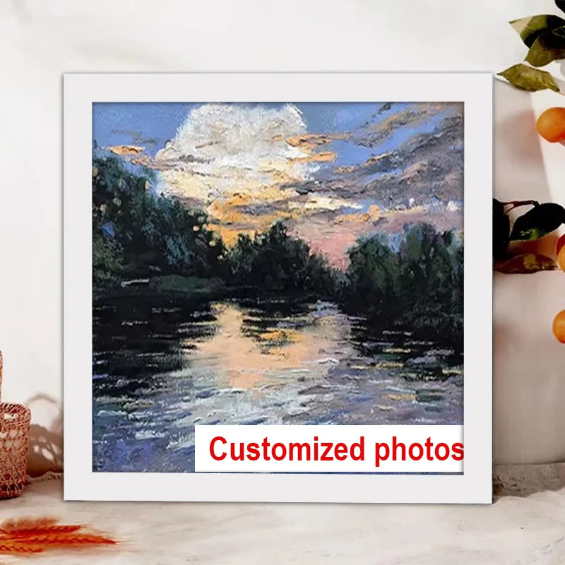 cadre photo noir blanc moderne peinture paysage fleurs architecture