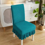 housse chaise tissé motifs géométriques moderne orange beige gris bleu