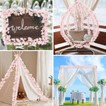 guirlande fleurs cerisier artificielles roses soie decoration mariage anniversaire exterieur romantique floral