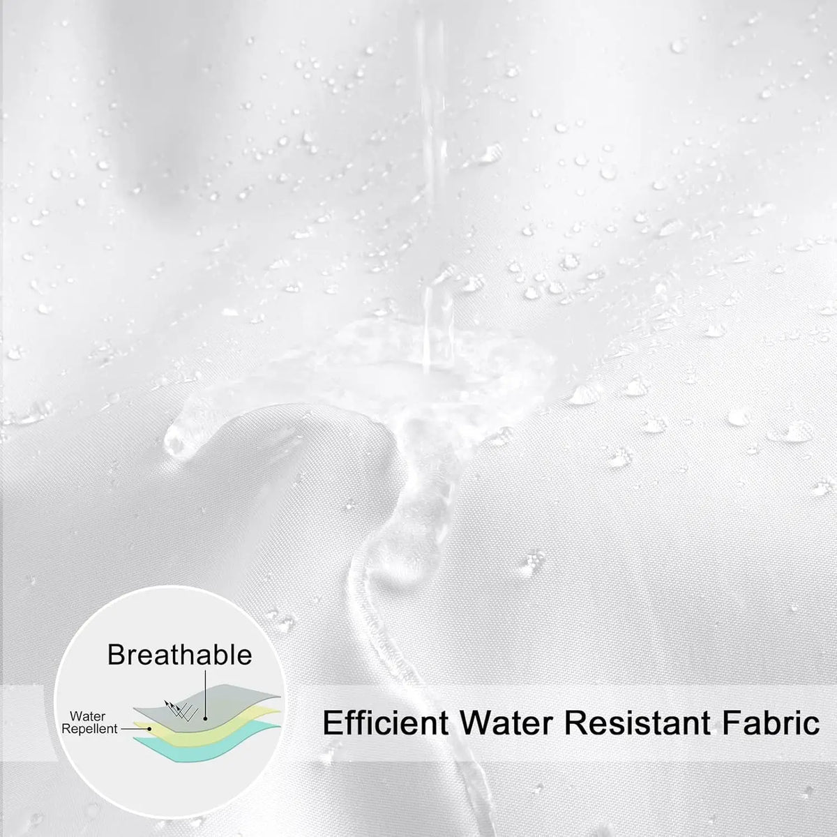rideau douche blanc polyester moderne résistants largeur 120cm hauteur 180cmmodifiable