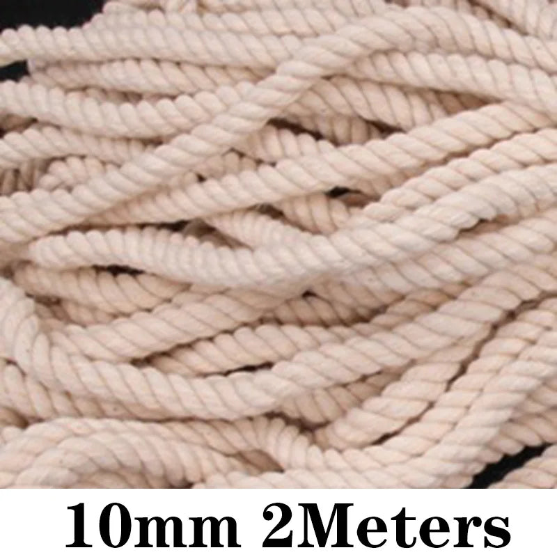 corde macramé coton blanc naturelle décoration murale artisanale bricolage rustique textile