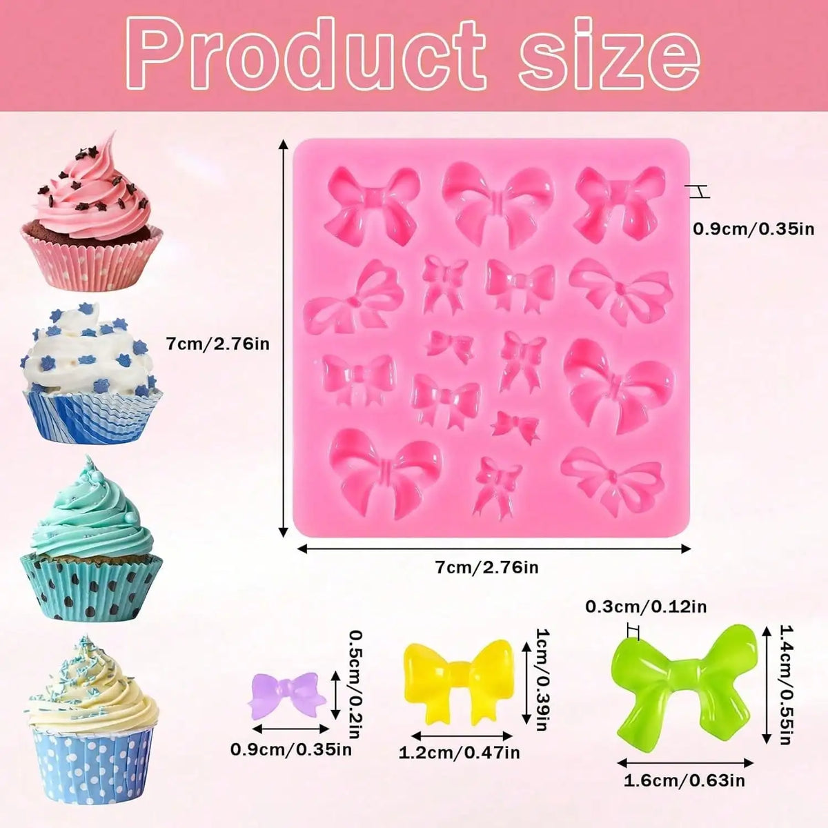 moule silicone nœuds papillon gâteaux cupcakes decoration rose créative cuisine ecofriendly