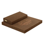 coussin méditation marron fleur lotus coton confortable yoga zen relaxation