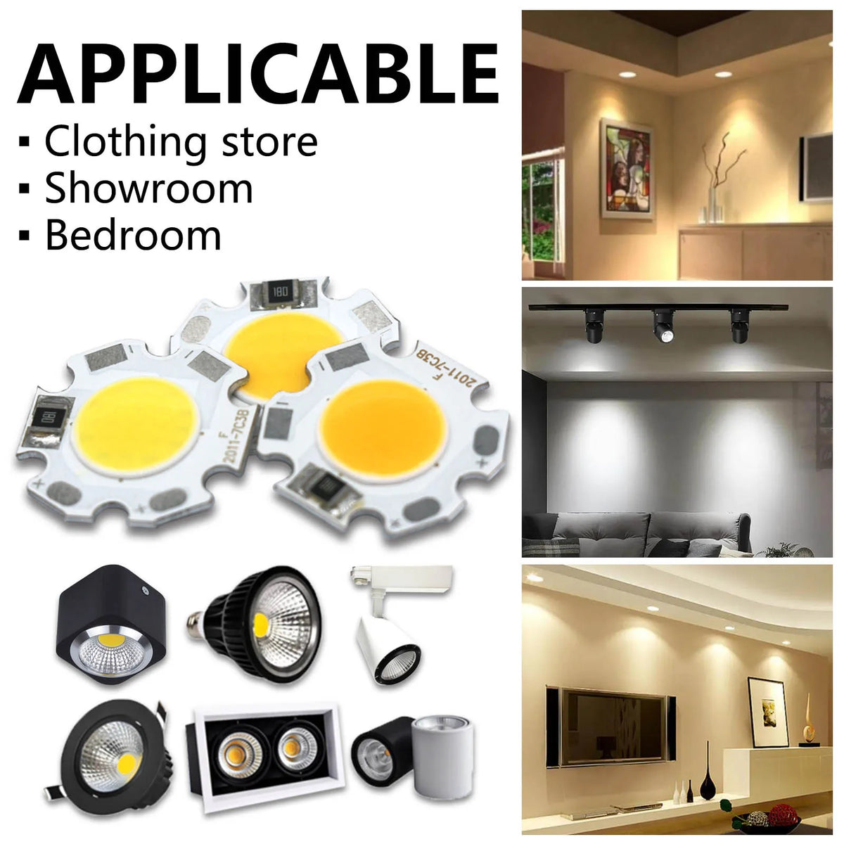 source lumineuse led blanc moderne 1000lm 10w dc24v 400ma 20mm 19mm cool white neutral