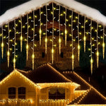 guirlande lumineuse icicles multicolore moderne violet jaune bleu blanc contrôleur connecteur