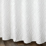 rideau douche polyester géométrique moderne blanc diamants superposés opaquant respectueux environnement
