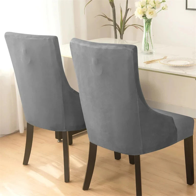 housse chaise velours gris moderne adhésive polyeste protection événementière banquet mariage