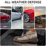 tapis sol voiture tesla model noir rayures horizontales moderne antidérapant imperméable