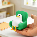 fauteuil miniature vert blanc jaune texture 3d moderne cartoon adhésif oiseau inclusion moderne