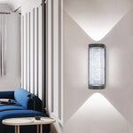 lampe murale moderne led 10w noir blanc texture granulée éclairage quotidien chambre salon entree