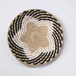 assiette décorative ethnique boho chic motif zigzag couleur naturelle mur cuisine salon maison rustique